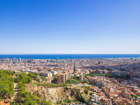 Views of the city of Barcelona from the Carmel's bunkers