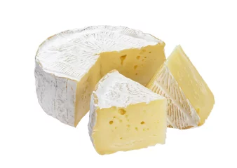 Fototapeten Camembert cheese isolated on white background with clipping path © xamtiw