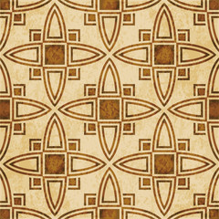 Retro brown cork texture grunge seamless background Curve Cross Square Frame Geometry