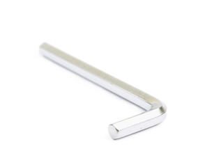 Metal hex key isolated