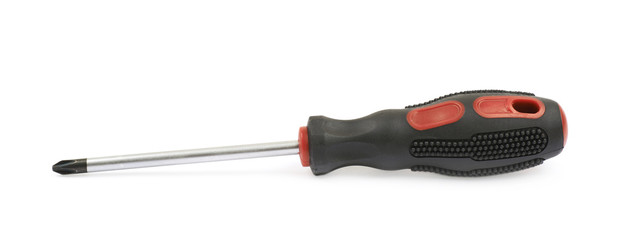 Black screwdriver isolated