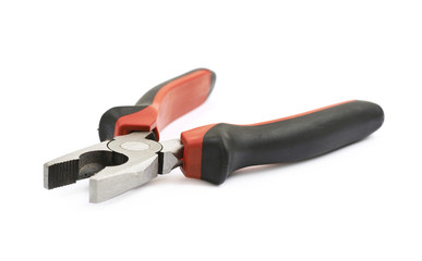 Obraz premium Black and red pliers tool isolated