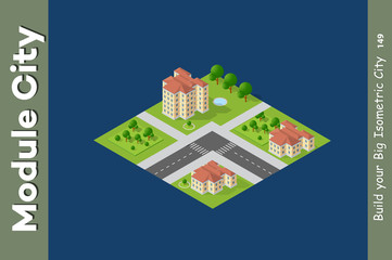 Fototapeta premium City isometric set