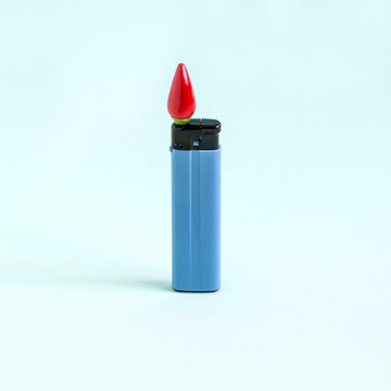 Creative idea: gas lighter with hot pepper instead of fire