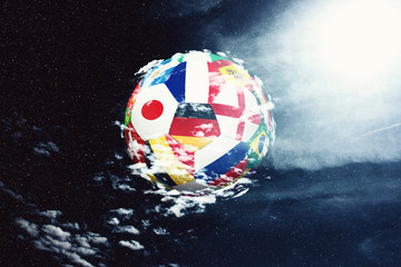 Ball auf dem Fussballplatz