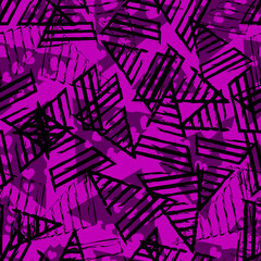 Abstract sport seamless pattern for girls, boys, clothes. Creative sport vector background with geometric figures,triangle. Funny sport wallpaper for textile and fabric. Fashion style. Colorful bright