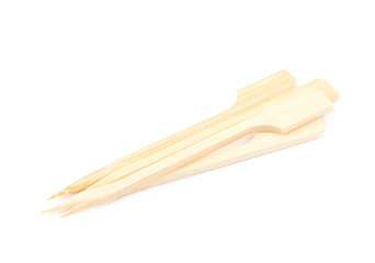 Wooden toothpicks isolated
