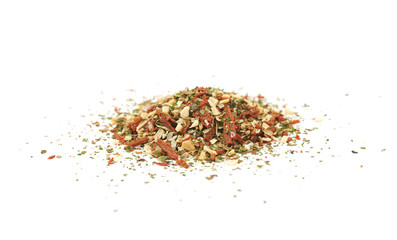 Pile of italian spices isolated