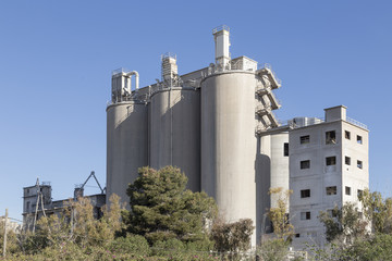 Fototapeta na wymiar Cement factory in Puerto de Sagunto, Valencia, Spain
