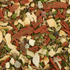 Surface coated with italian spices