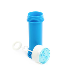 Plastic bottle of bubble solution