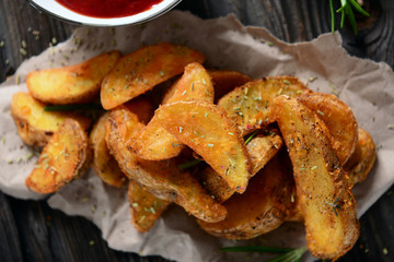 Potato wedges with herbs