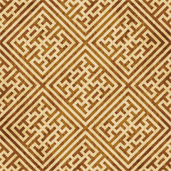 Retro brown cork texture grunge seamless background check square cross tracery frame