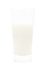 Glass of milk isolated