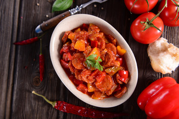 Traditional Hungarian dish - letcho