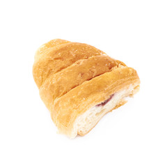 Croissant pastry bun isolated