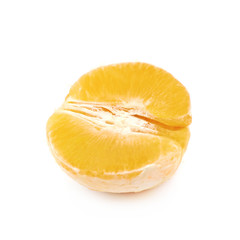 Peeled orange isolated