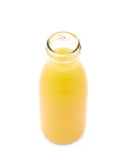 Bottle of orange juice isolated