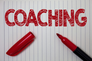 Word writing text Coaching. Business concept for Prepare Enlightened Cultivate Sharpening Encourage...