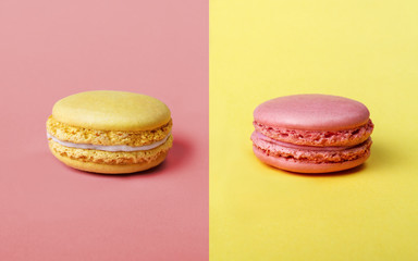 Strawberry and Lemon flavor french Macarons