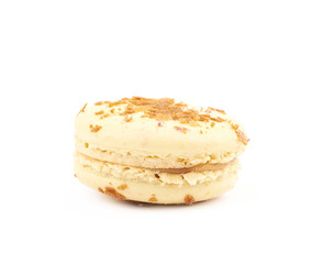 Sweet macaroon confection isolated