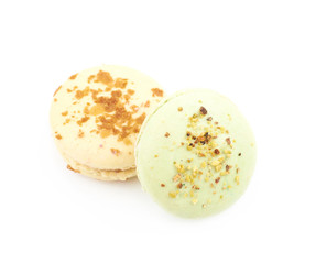 Sweet macaroon confection isolated