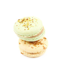 Sweet macaroon confection isolated