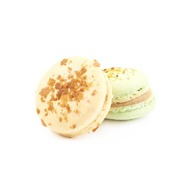 Sweet macaroon confection isolated