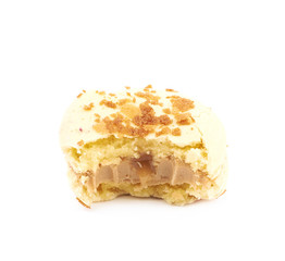 Sweet macaroon confection isolated