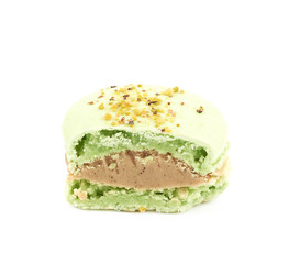 Sweet macaroon confection isolated