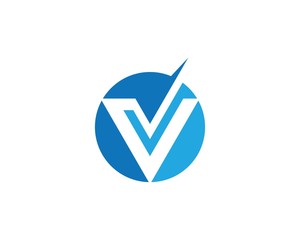 V Letter Logo Template