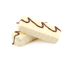 White chocolate cookie isolated
