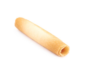 Tube shaped cookie isolated