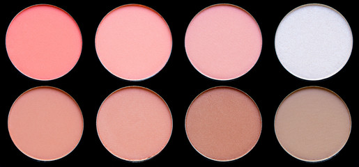 Top view a collection of cosmetic makeup closeup, products cosmetic fashion concept, vintage retro style.