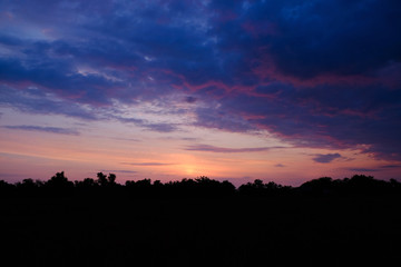 Picturesque view of beautiful twilight sky with clouds