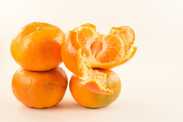 four tangerines