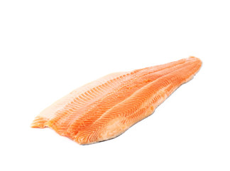 Raw salmon fillet fish isolated