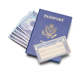 Cash Passport and Social Security Card