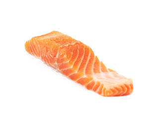 Raw salmon fillet fish isolated