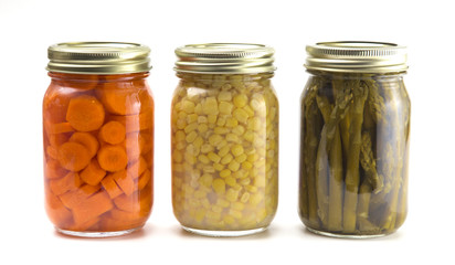 An Assortment of Various Vegetables in Cans