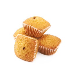 Chocolate corn muffin isolated