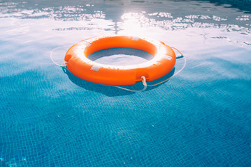 Lifesaver in the swimming pool