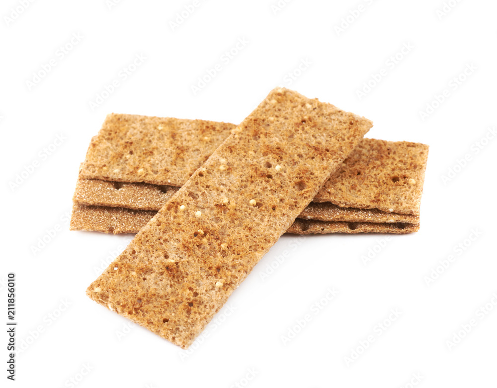 Wall mural thin rye crispy cracker isolated