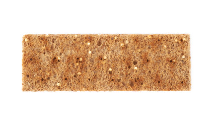 Thin rye crispy cracker isolated