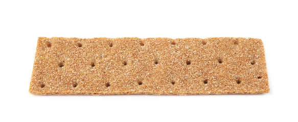 Thin rye crispy cracker isolated