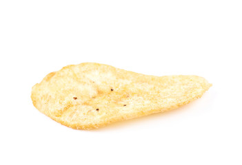Single spiced banana chip isolated