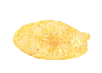 Single spiced banana chip isolated