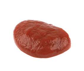 Puddle of ketchup isolated
