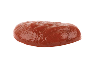 Puddle of ketchup isolated