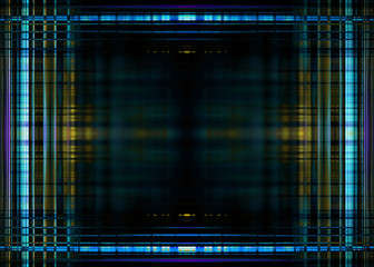 Blue lights border on black